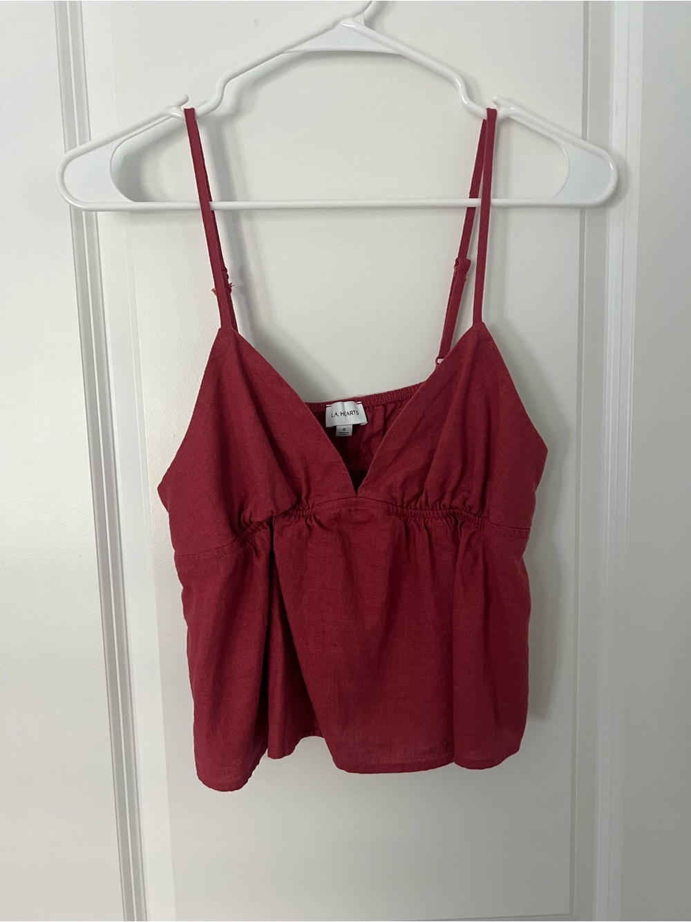 LA Hearts Red Spaghetti-Strap V-Neck Cami